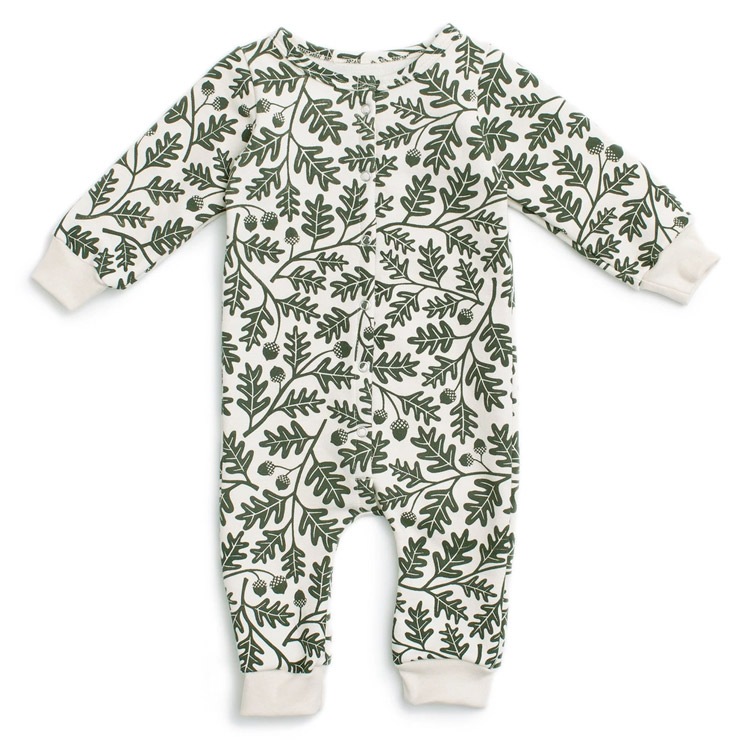 [50%OFF] From Brooklyn winter water factory French Terry Jumpsuit - Oak Leaves Forest Green ロンパース 70/-
