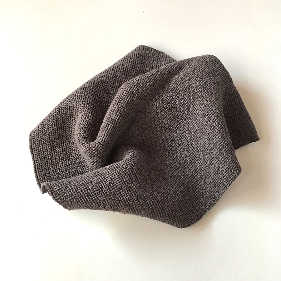 moumout' paris ムームーパリ　オエコテックス　ハニカム フェイスタオル towel in honeycomb CHARBON