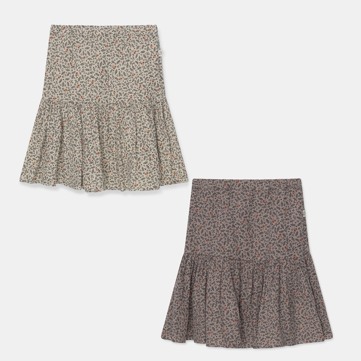 [40%OFF] From spain MY LITTLE COZMO FLORK133 オーガニックコットン organic midi tiered printed skirt printed  bubble gauze  100/110/120