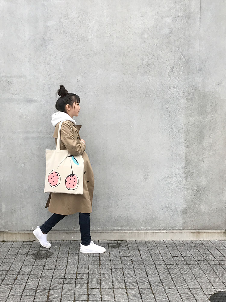 [50%off] From Denmark soft gallery Tote Bag Tote bag in organic cotton with cherry print 38 x 40cm　[※1 クリックポスト可]　