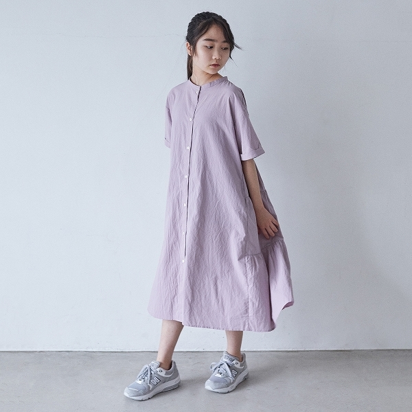 [60%OFF] undeny. ワッシャーブロード ティアードワンピース  1(140-150)/2(150-160)/F(大人0) WH/PU