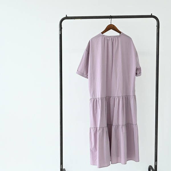 [60%OFF] undeny. ワッシャーブロード ティアードワンピース  1(140-150)/2(150-160)/F(大人0) WH/PU