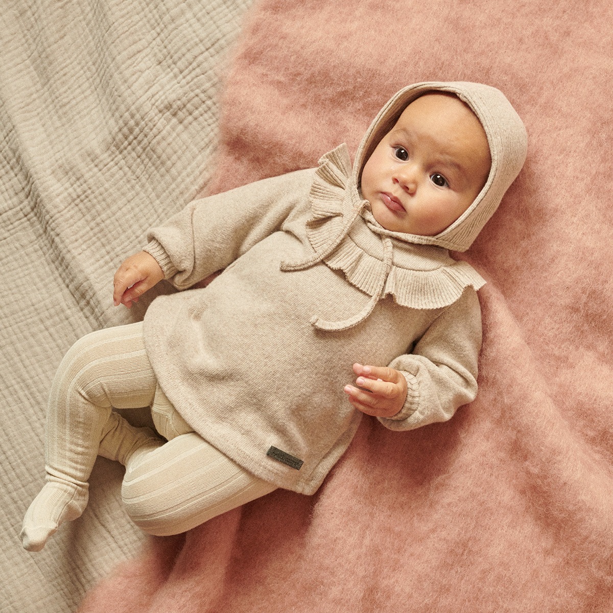 [30%OFF] From spain MY LITTLE COZMO BONNET ORG.LIBERTY 43-46／46-48cm ご出産祝いに リバティ オーガニックコットン OLIVIA126