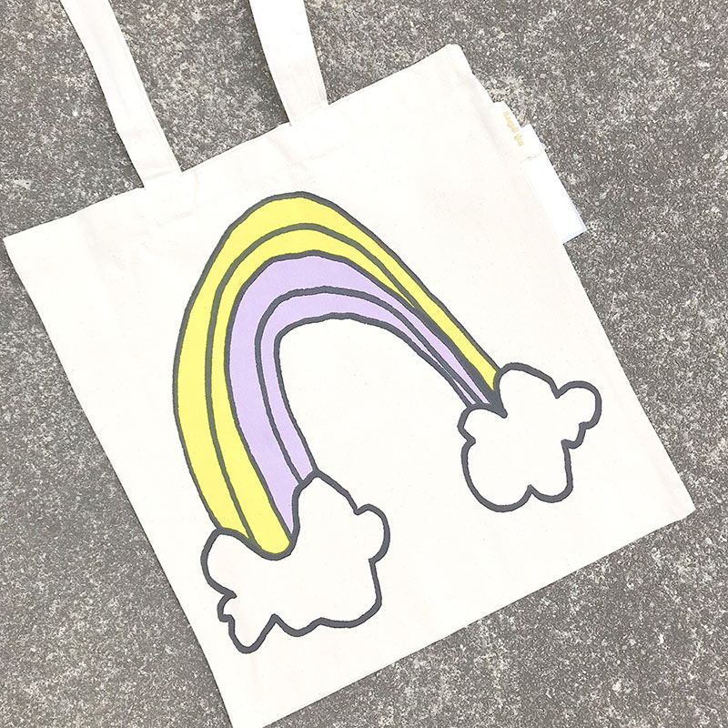 [50%off] From Denmark soft gallery Tote Bag Tote bag in organic cotton with rainbow print 38 x 40cm　[※1 クリックポスト可]　