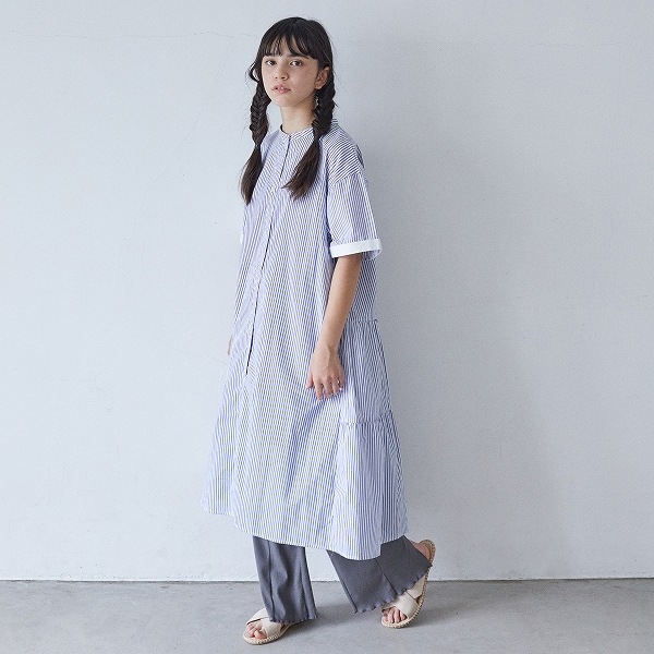 [60%OFF] undeny. ワッシャーブロード ティアードワンピース  1(140-150)/2(150-160)/F(完売)