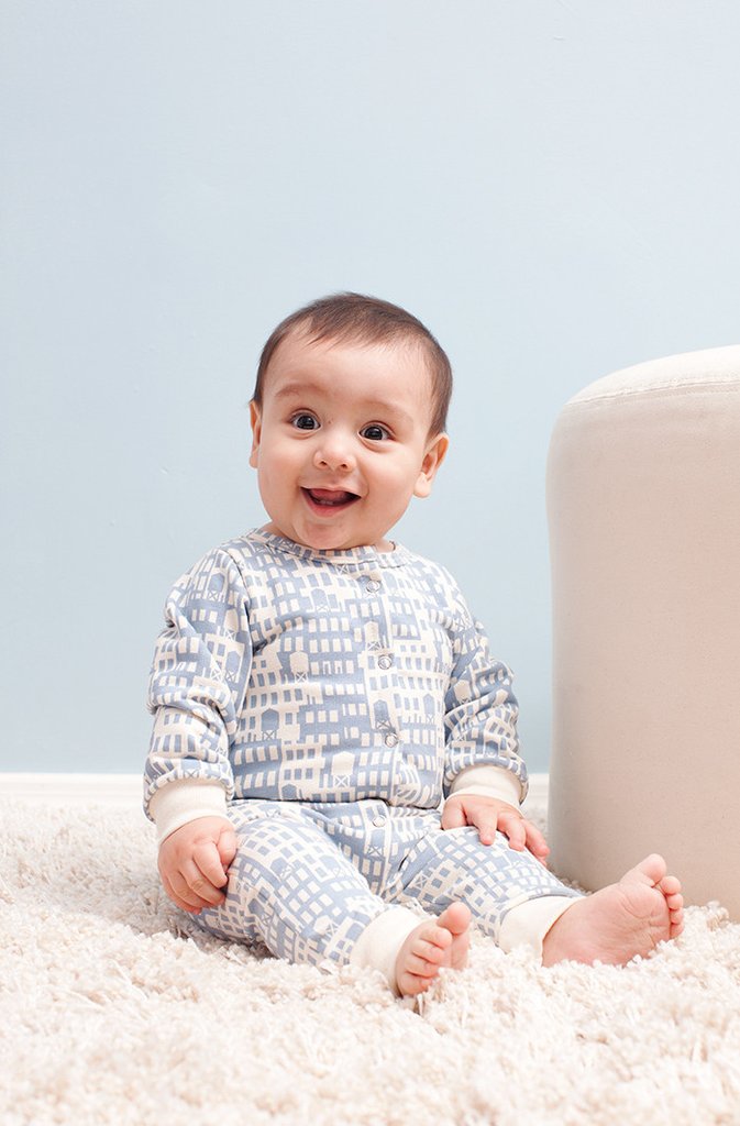 [50%OFF] From Brooklyn winter water factory French Terry Jumpsuit - Winter Scenic Pale Blue ロンパース 70/80