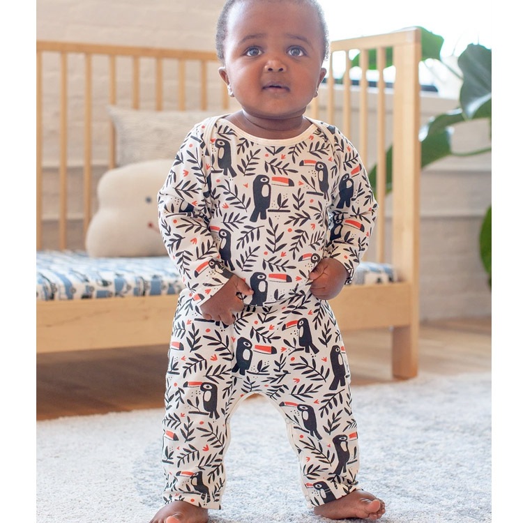 [50%OFF] From Brooklyn winter water factory Long Sleeve Romper - On The Ice Pale Blue ロンパース 70/80