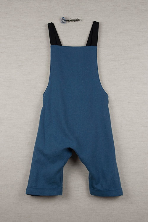 ［50%OFF］ From spain Popelin Mid-length blue jumpsuit 80-90/90-100/-/110-120/120-130/- blue