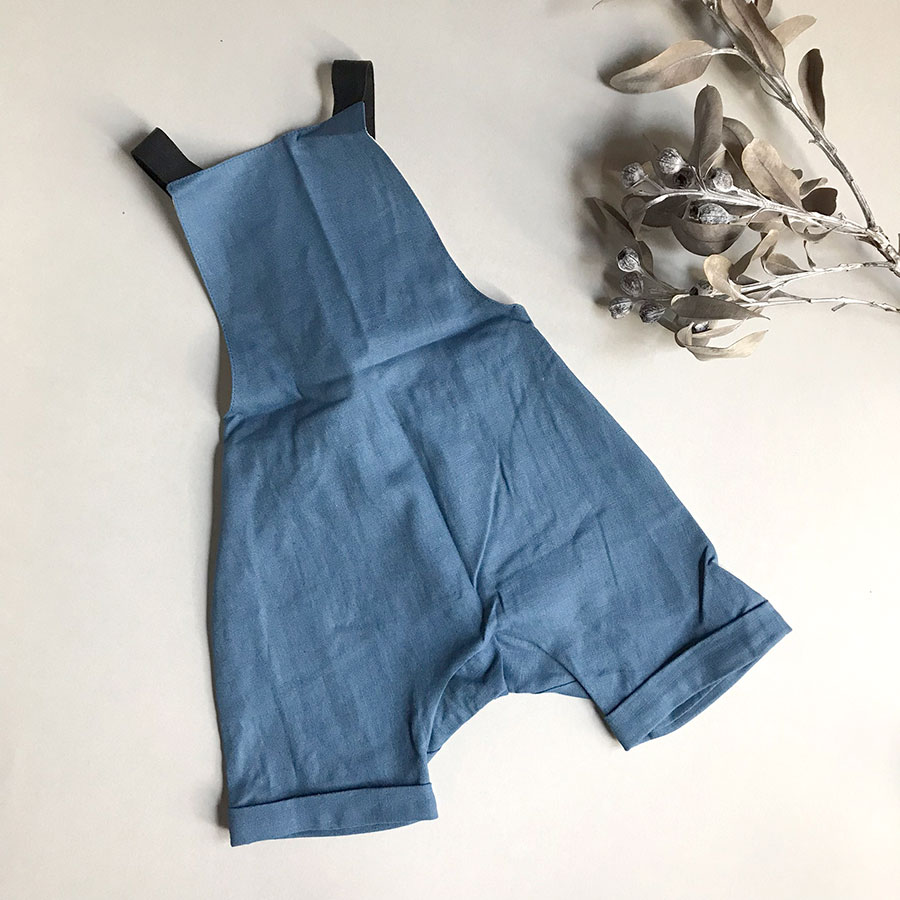 ［50%OFF］ From spain Popelin Mid-length blue jumpsuit 80-90/90-100/-/110-120/120-130/- blue