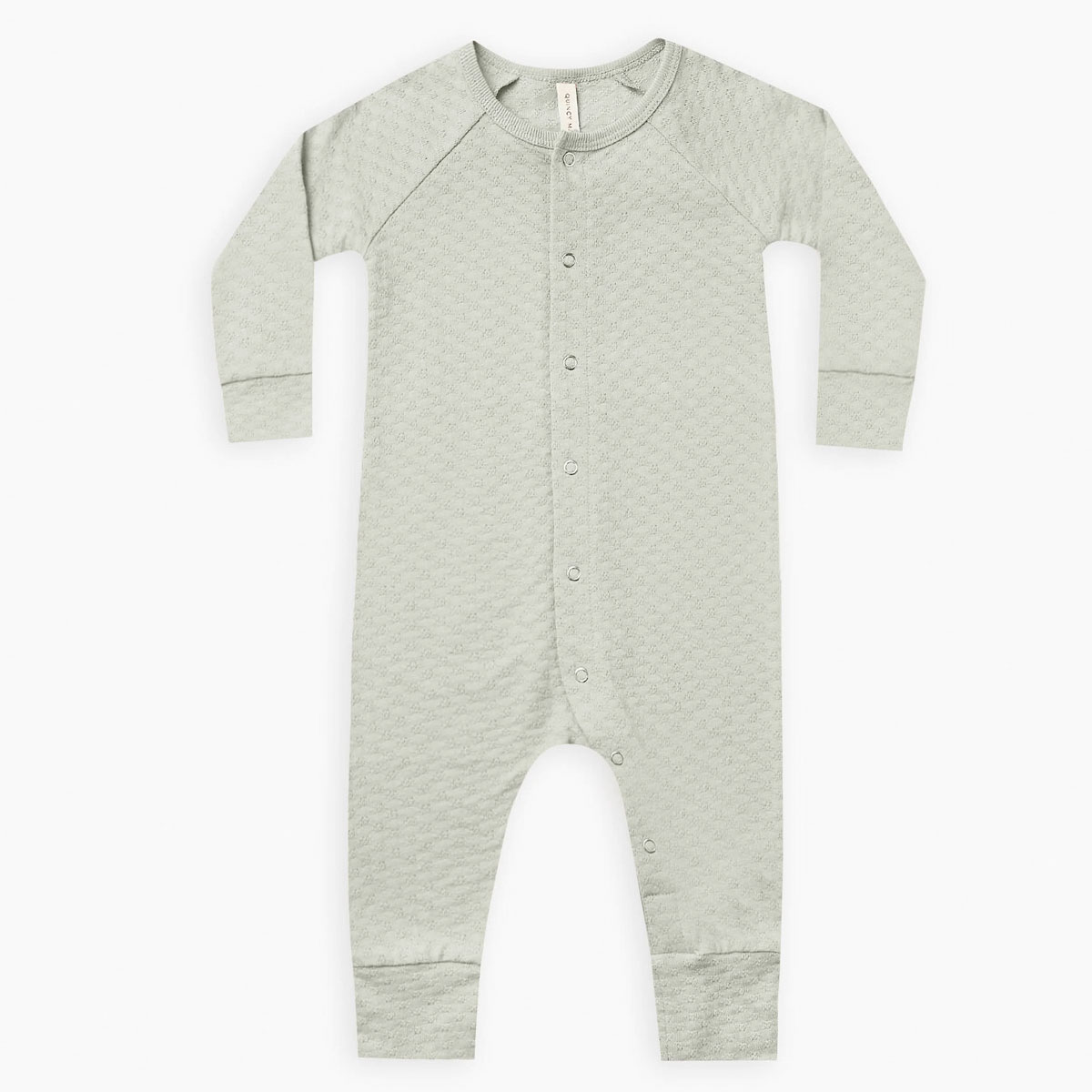 [30%off] Quincy Mae オーガニックコットン POINTELLE LONG JOHN  [ネコポス対応可] MINT 60-70/80-90