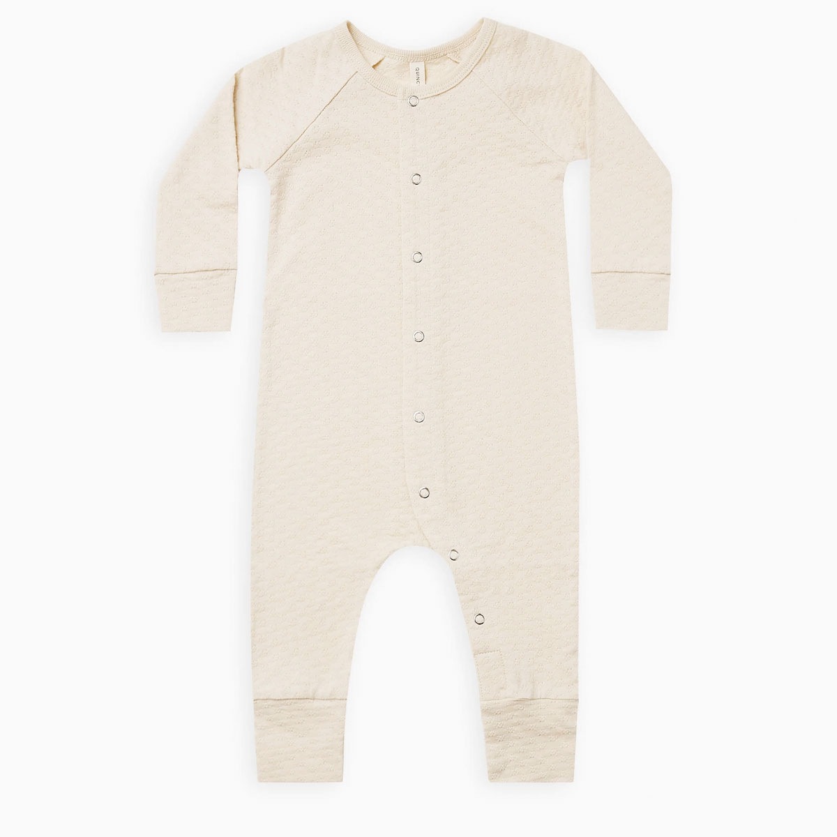 [30%off] Quincy Mae オーガニックコットン POINTELLE LONG JOHN  [ネコポス対応可] NATURAL 60-70/80-90