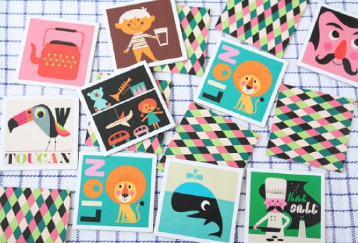 OMM-design メモリーゲーム スクエア 絵の神経衰弱　by Ingela P Arrhenius