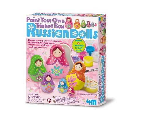 4M 無地マトリョーシカ Russian Dolls オリジナルのマトリョーシカケースをつくろう