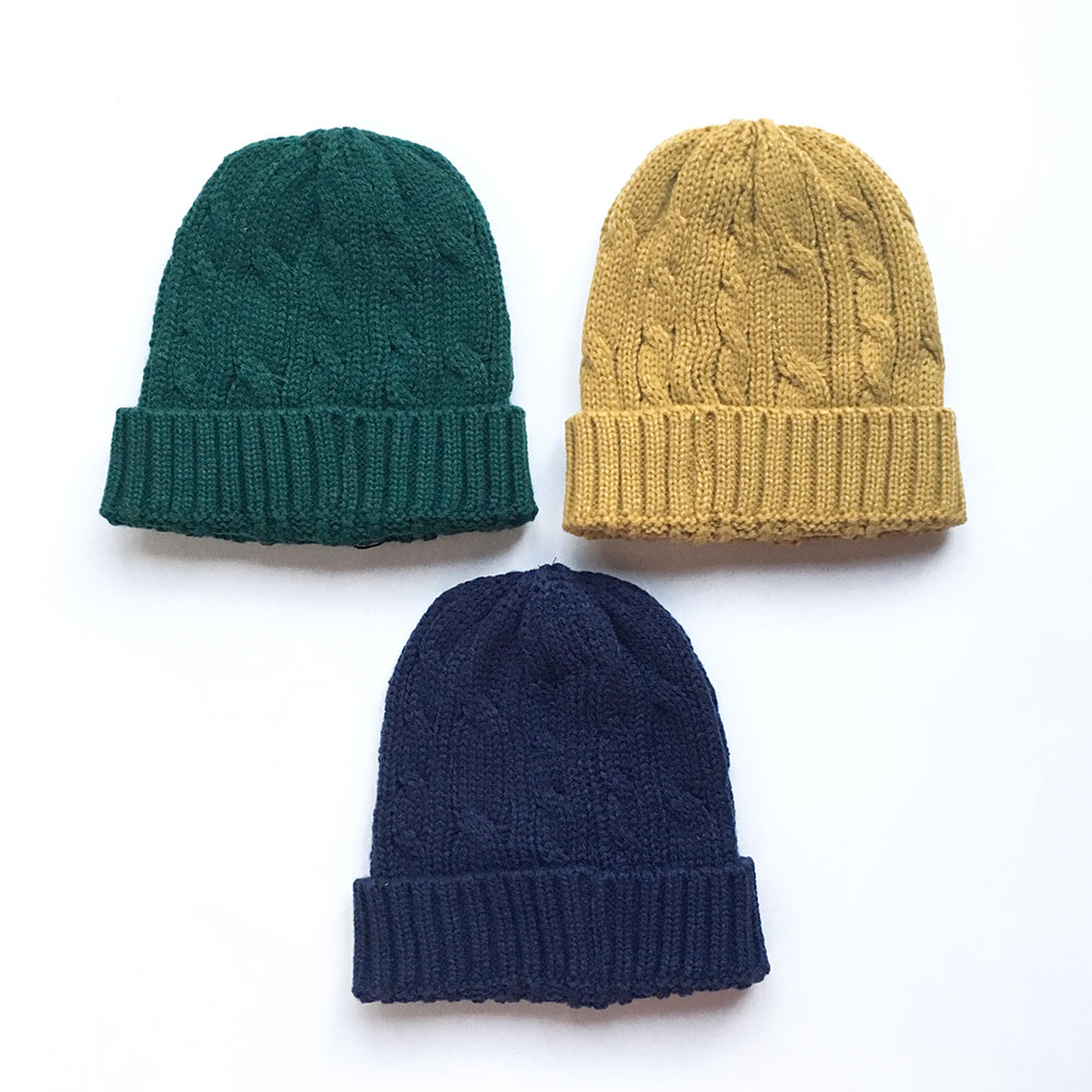 [60%off] maarook マルーク 16AW ケーブルニットキャップ  ネイビー／マスタード／グリーン