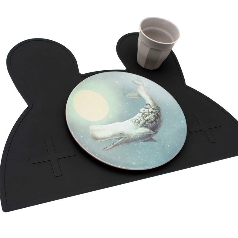 オーストラリアから We might be tiny シリコン製プレイスマット お食事マット Bunny Placie-Black