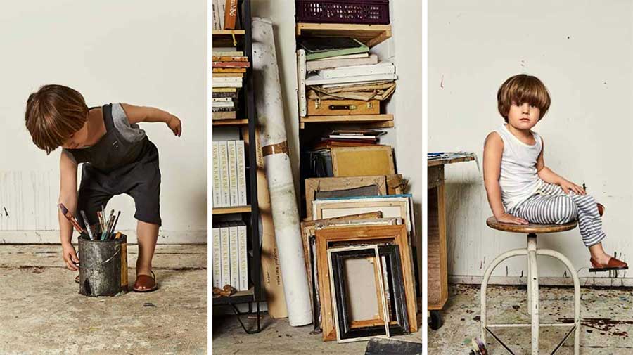 オランダから GRAY LABEL オーガニックコットン100％　Salopette Shortleg Nearly Black -/-/-/5-6Y