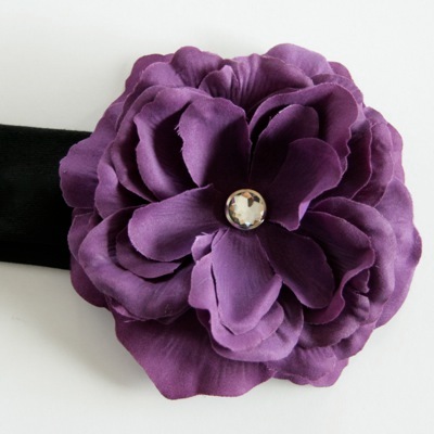 【-60％再下】Gigis ジジス お花の帽子が有名なジジス フラワーコットンヘアバンド Black_9（Purple Diva） 0-2歳/2-5歳