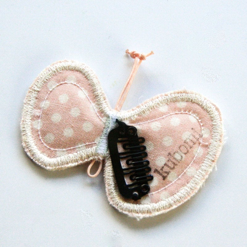 kubomi ちょうちょの髪飾り ピンク