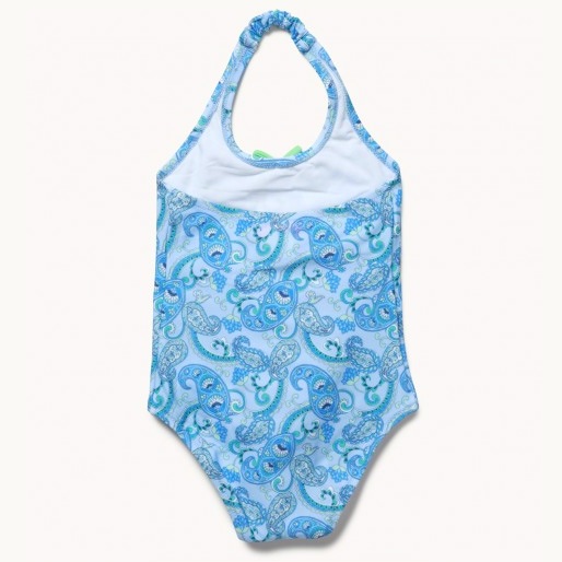 [再下-70%]SUNUVA スヌーヴァ 紫外線97％カット 13SS blue Paisley Halter Swimsuit ブルーペイズリーホルターネック 水着 1-2Y/-/-