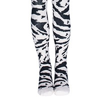 【-60％】POPUPSHOP ポップアップショップ  Stocking Tiger  ホワイトタイガー タイツ オーガニックコットン混紡 0-1/-/4-5/6-8