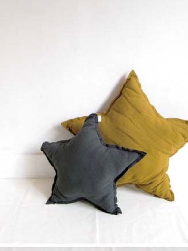 Numero 74 ヌメロ 【S】 Star Cushions  星のクッション Teal Blue 42×42cm　te1 by イタリア