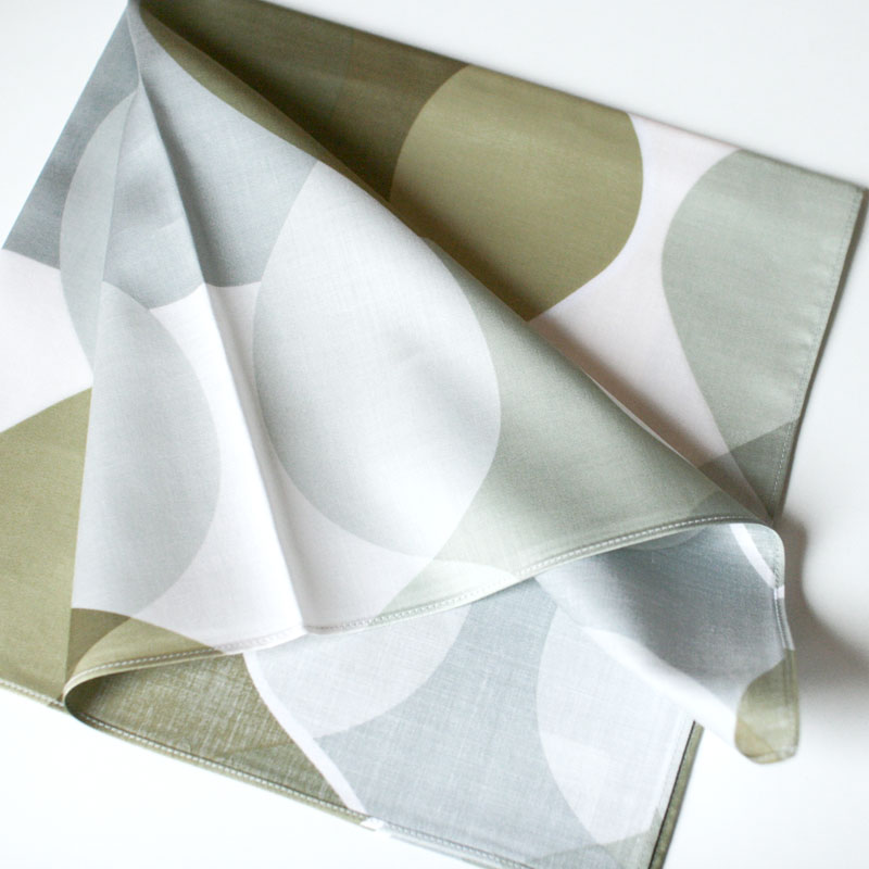 boras cotton ボラス ハンカチ（大判） MALAGA　マラガ ライトグリーン by Mona bjork モナ・ビヨルク