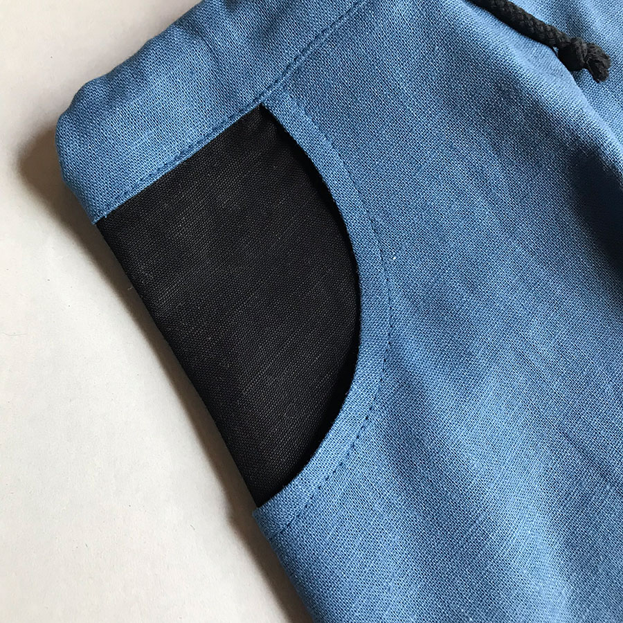 [70%off] From Spain popelin Blue shorts with turn-up　-/-/110/-/-/140-150  [※1 クリックポスト可]　