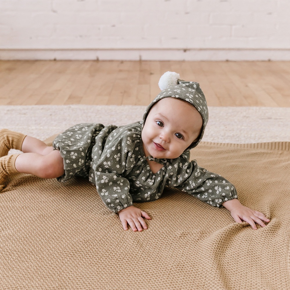 ●Quincy Mae オーガニックコットン Woven Bloomer  [ネコポス対応可] sage 70-80/90 Quincy Mae\ボトムス