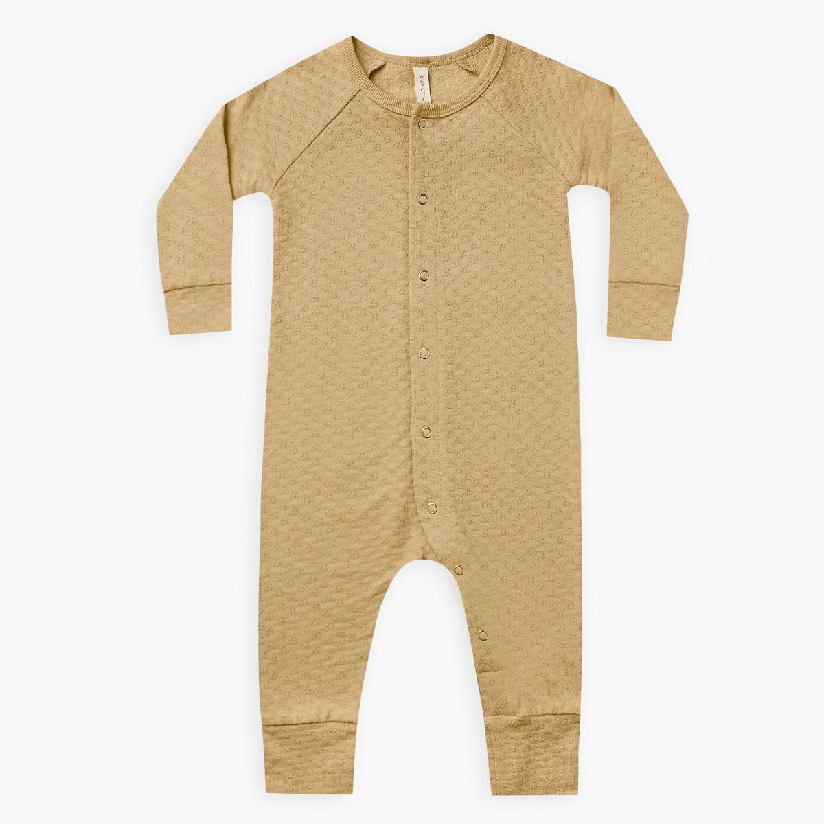 [30%off] Quincy Mae オーガニックコットン POINTELLE LONG JOHN  [ネコポス対応可] GOLD 60-70/80-90