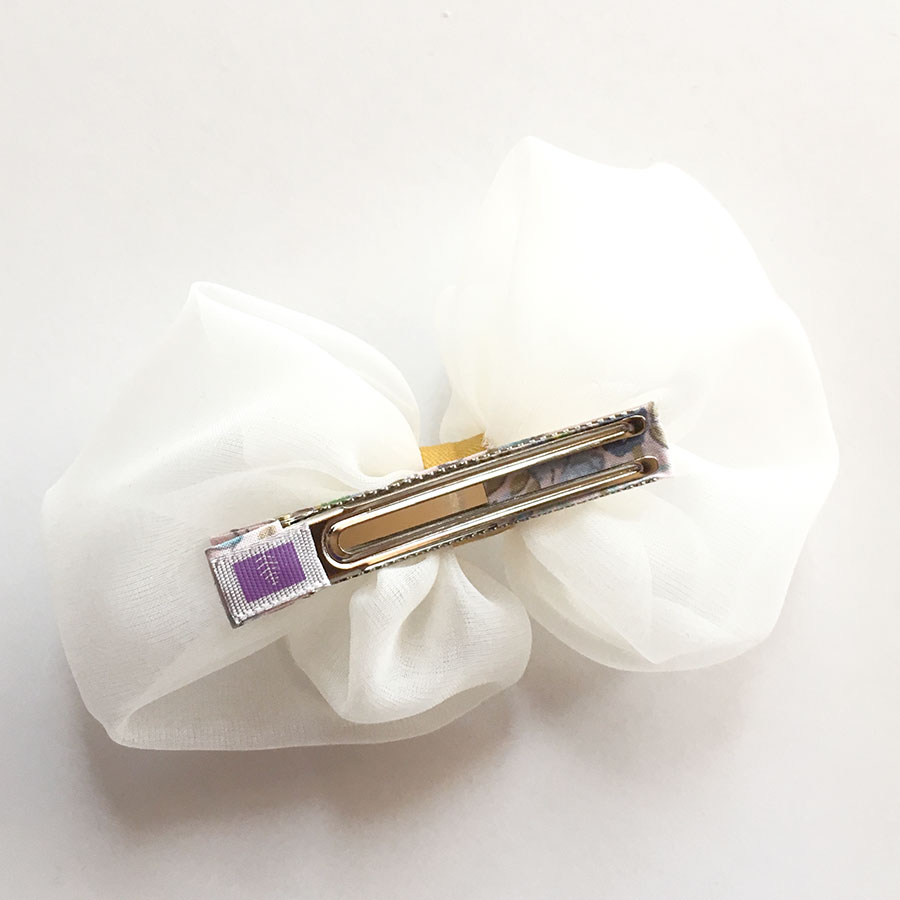 CHATOY オーガンジーバタフライピンB  ホワイト