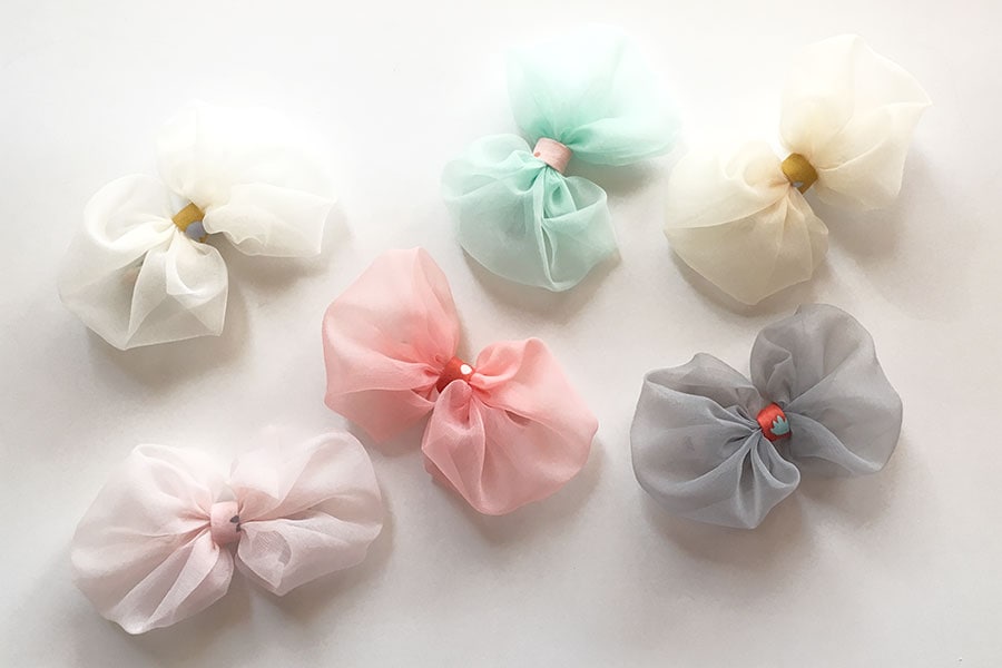 CHATOY オーガンジーバタフライピンB  ホワイト