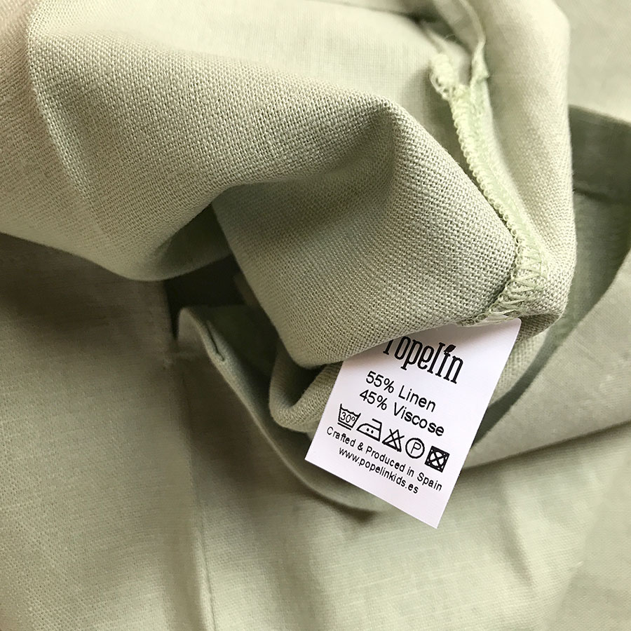 ［50%OFF］ From Spain Popelin  Green short sleeved shirt 80-90/-/100-110/110-120/120-130/130-140/150-160