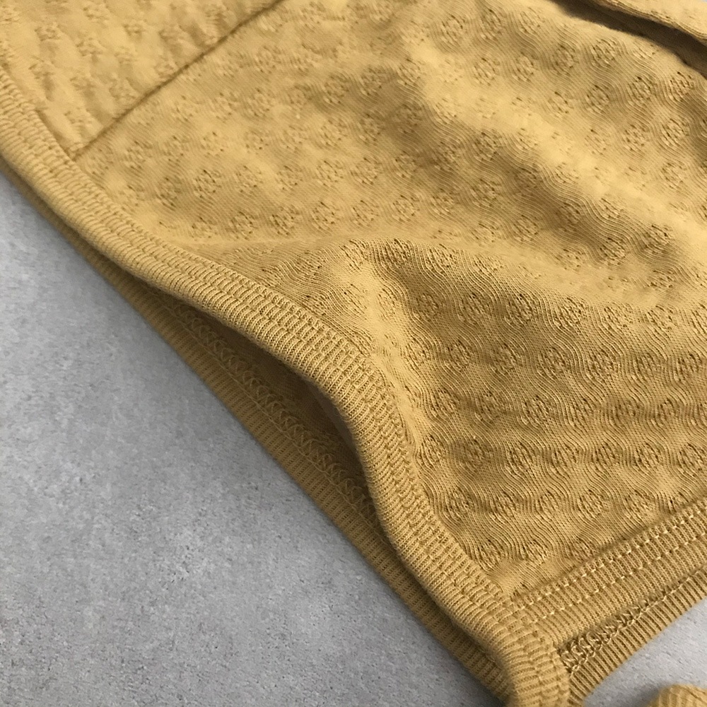 [30%off] Quincy Mae オーガニックコットン POINTELLE BABY BONNET [ネコポス対応可] GOLD 6ヶ月 / 1歳