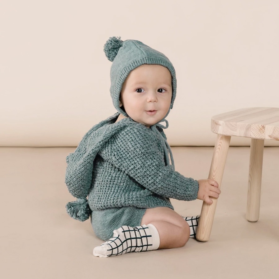 [40%OFF]ロサンゼルスから Rylee & Cru  pixie hat dusty blue 6-12M/12-18M　［ネコポス対応OK］