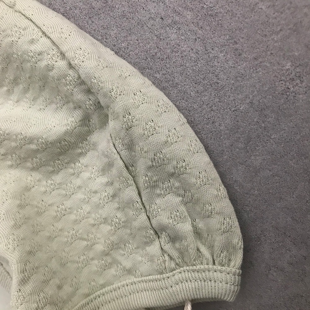 [30%off] Quincy Mae オーガニックコットン POINTELLE BABY BONNET [ネコポス対応可] MINT 6ヶ月 / 1歳