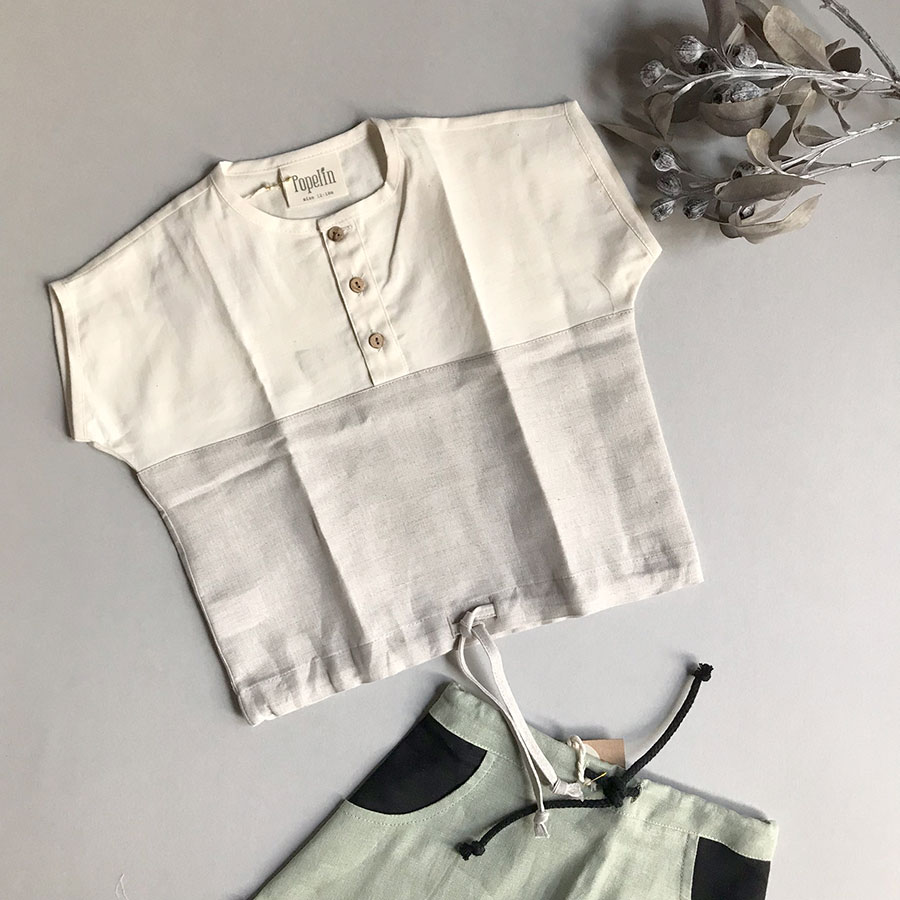 ［50%OFF］ From Spain Popelin  Natural yolk shirt 80-90/-/-/110-120/120-130/-/-