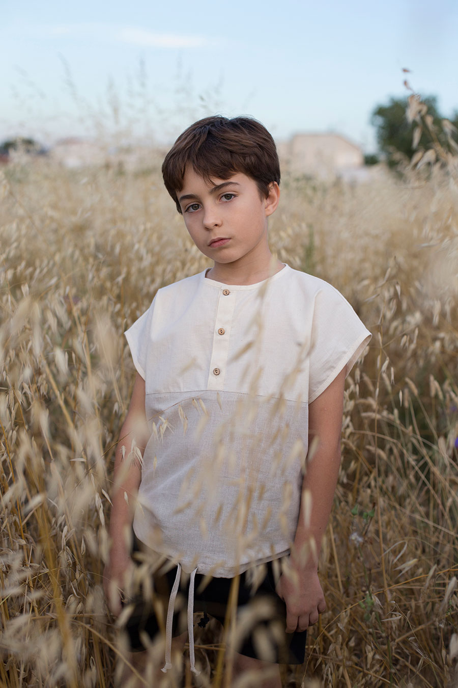 ［50%OFF］ From Spain Popelin  Natural yolk shirt 80-90/-/-/110-120/120-130/-/-