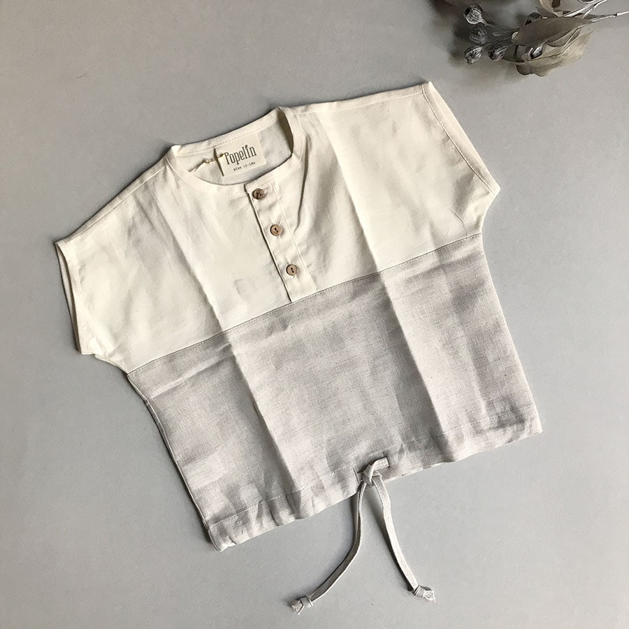 ［50%OFF］ From Spain Popelin  Natural yolk shirt 80-90/-/-/110-120/120-130/-/-