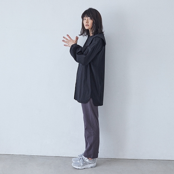 [30%OFF] undeny. スクエアカラーブラウス  1(140-150)/-/-WH/BK