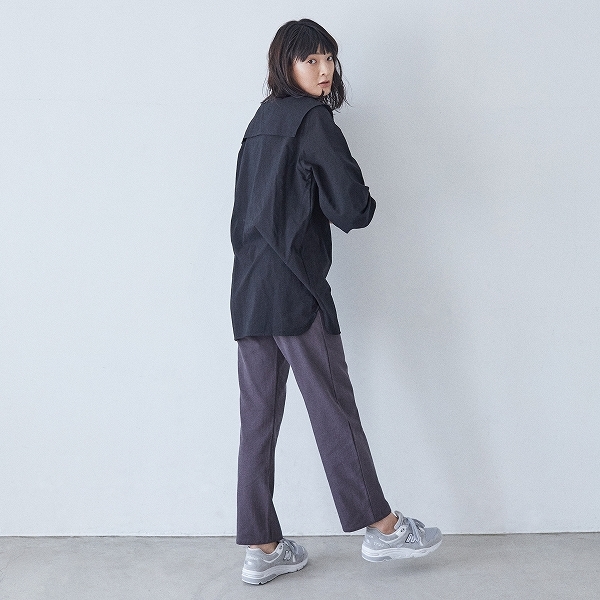 [30%OFF] undeny. スクエアカラーブラウス  1(140-150)/-/-WH/BK