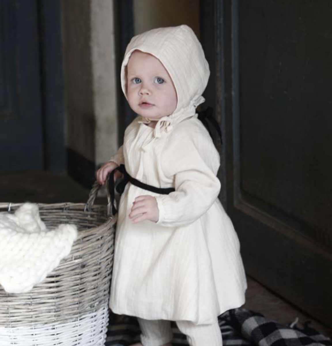 [60%OFF] スペインから little crative factory  Baby VELVET Bonnet GRAY  0-1Y/1-2Y50%OFF