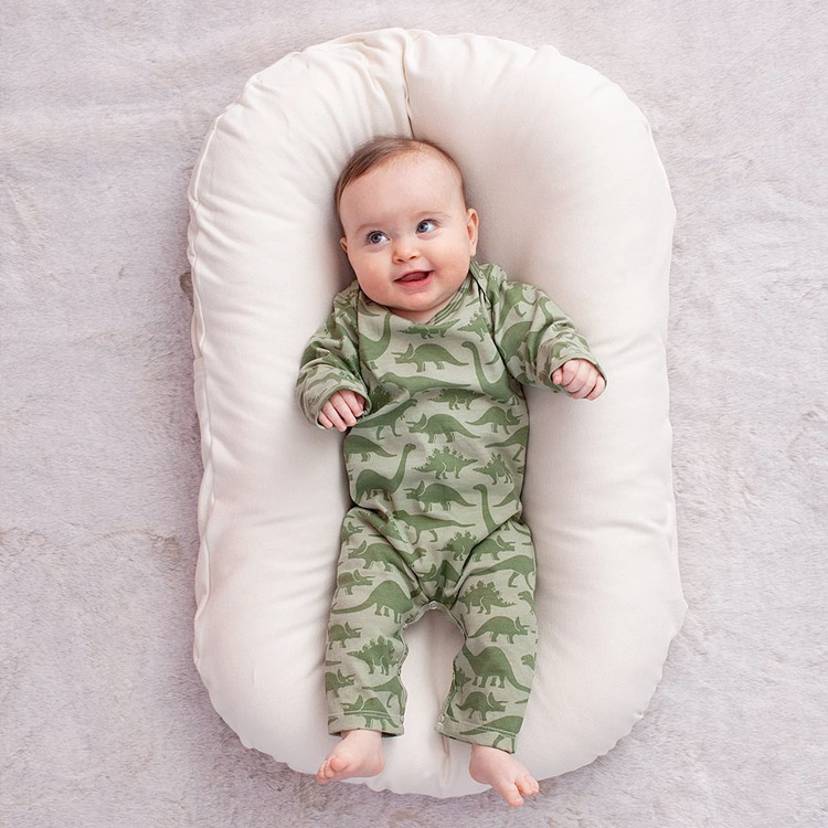 [50%OFF] From Brooklyn winter water factory Long Sleeve Romper - Oak Leaves Green ロンパース 70/80