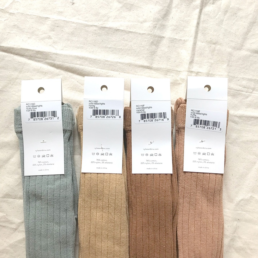 [40%OFF]ロサンゼルスから Rylee solid ribbed tights dusty blue 6-12M/12-24M/3-5Y/6-9Y　［ネコポス対応OK］