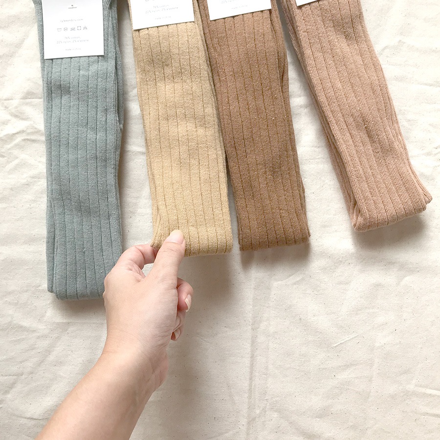 [40%OFF]ロサンゼルスから Rylee solid ribbed tights dusty blue 6-12M/12-24M/3-5Y/6-9Y　［ネコポス対応OK］