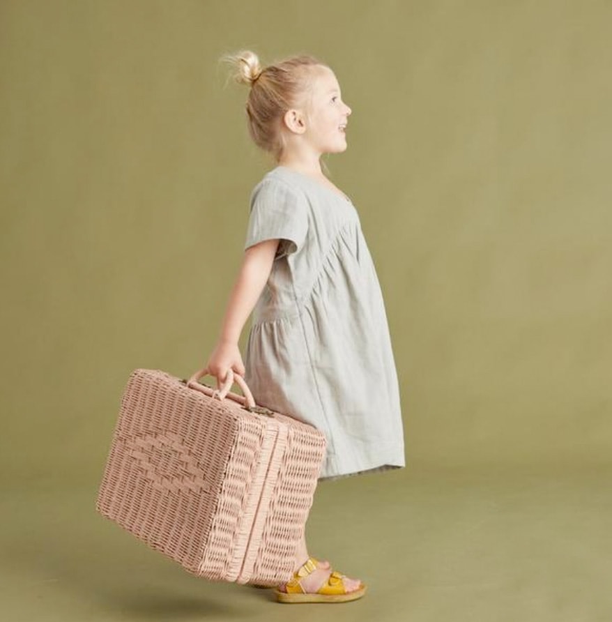 イギリスから Olli Ella オリエラ  Toaty Trunk | Natural - 40 x 28 x 18 [ラッピング不可]