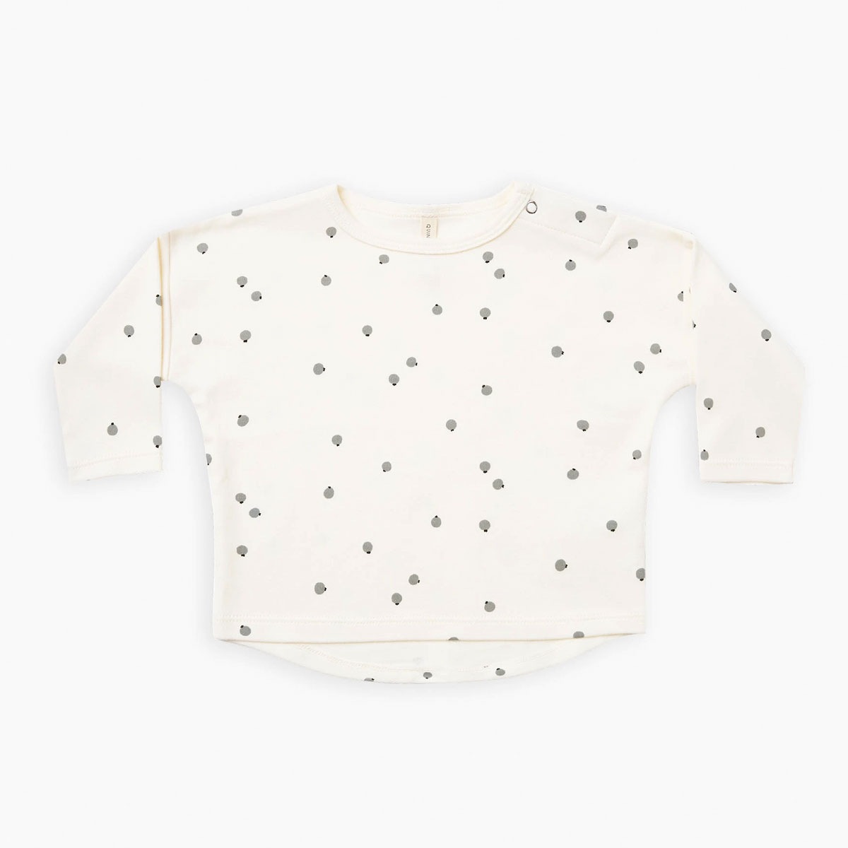 [30%off] Quincy Mae オーガニックコットン Longsleeve Baby Tee　organic brushed jersey　ivory  [ネコポス対応可] 60-70/80-90/90-100