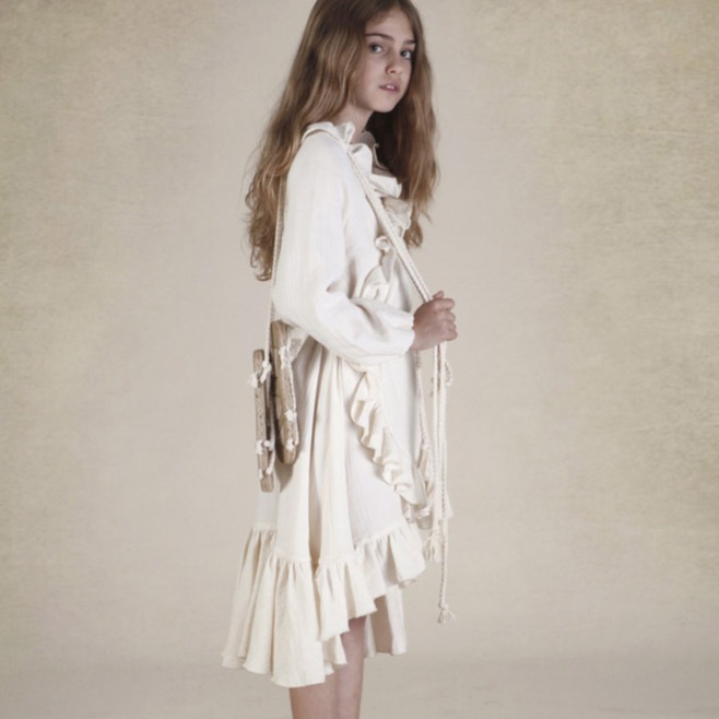 [70%off]　little crative factory リトルクリエイティブファクトリー  17SS DUNE DRESS SAFRAN -/4Y/-/-/-