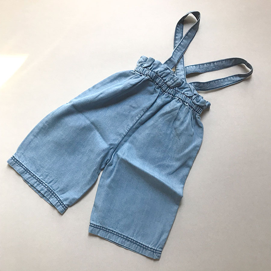 [50%OFF]   From spain 1+in the family INCA girly pant FABRIC: Washed tence ダンガリーワイドパンツ 80/90 1+in the family ワンモアインザ・ファミリー\ボトムス