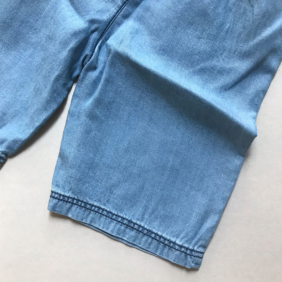 [50%OFF]   From spain 1+in the family INCA girly pant FABRIC: Washed tence ダンガリーワイドパンツ 80/90 1+in the family ワンモアインザ・ファミリー\ボトムス