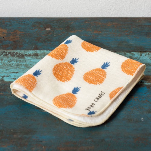 BOBO CHOSES Maison Baby Towel 25 x 25cm   Pear/Banana/Apple/Pineapple